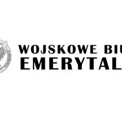Herb Polski i napis "WOJSKOWE BIURO EMERYTALNE". To instytucja, która wypłaca emerytury wojskowe.